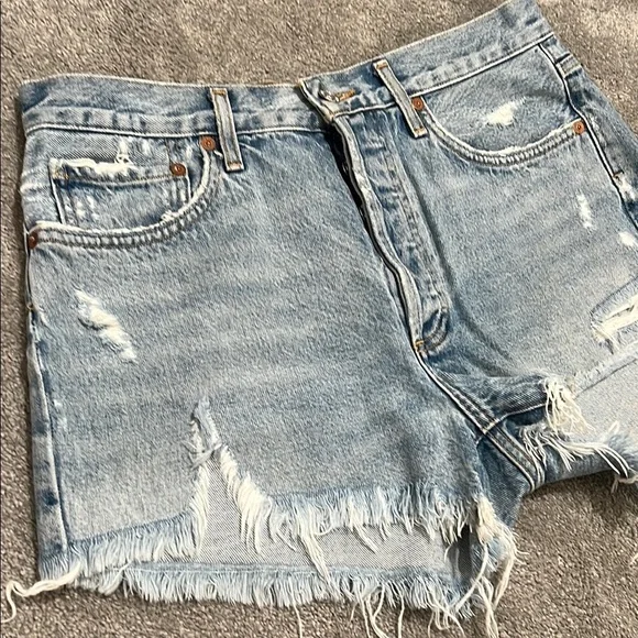 Women's Denim Agolde Parker Shorts - Picture 5 of 7